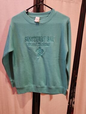Sanctuary Bay Grand Bahama Embroidered Sweatshirt - Teal